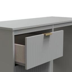 Nashville Ready Assembled Grey 3 Drawer Dressing Table (H)756mm (W)969mm (D)395mm - thumbnail 4