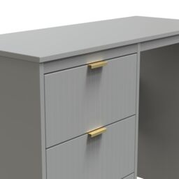 Nashville Ready Assembled Grey 3 Drawer Dressing Table (H)756mm (W)969mm (D)395mm - thumbnail 3