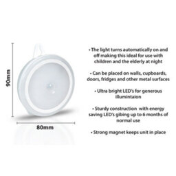 St Helens Home & Garden Battery Powered Led Light With Motion Sensor And Magnet Mount - thumbnail 2