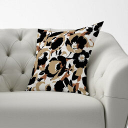 Warren Reed Designer Modern Flower Pattern Cushions 60Cm X 60Cm - thumbnail 2