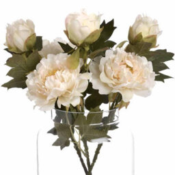 Hill Interiors Fashion Peony Artificial Flower - Fabric/plastic - L26 X W26 X H52 Cm - White - thumbnail 6