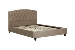 Orsina Compact Brushed Velvet Double Bed, Stylish Velvet Bed For Bedroom, Stylish Stud Detailed Diamond Tufted Bed - thumbnail 6