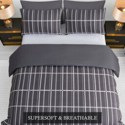Pamposh King Size Duvet Cover Sets - Premium Brushed Microfiber Reversible - Hypoallergenic King Duvet Cover With Zipper Closure - thumbnail 5