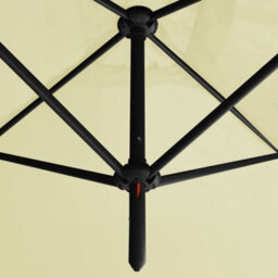 Berkfield Double Parasol With Steel Pole Sand 600X300 Cm - thumbnail 5