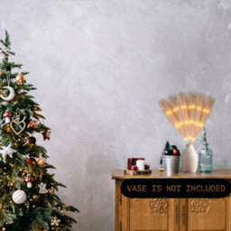 Shatchi 45Cm Prelit Champagne  Pampas Grass Warm White Leds Battery-Operated Christmas Artificial Flowers For Room Decorations - thumbnail 7