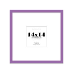 "14X14"" Purple Picture Frame - 14X14"" Square Frame With 10X10"" Mount For 14X14""/10X10"" Pictures Moderrn Style Thin Edge, 1 Pack" - thumbnail 1