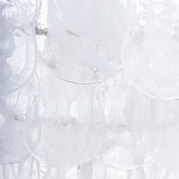 Beliani 80Cm Chandelier Pendant Lamp With Artistic Translucent Glass Plates - thumbnail 7