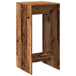 Berkfield Bar Table Old Wood 51X50X103.5 Cm Engineered Wood - thumbnail 6