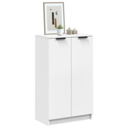 Berkfield Sturdy Shoe Cabinet White 59X35X100 Cm Engineered Wood - thumbnail 2