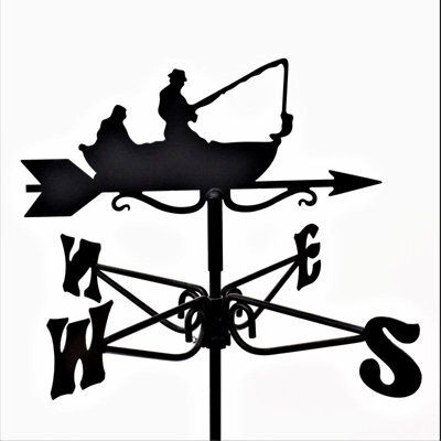 Oakley Mini Fisherman Weathervane - Steel - L38 X W38 X H43 Cm - Black - image 1