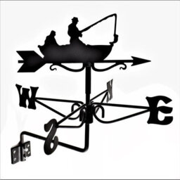 Oakley Mini Fisherman Weathervane - Steel - L38 X W38 X H43 Cm - Black - thumbnail 4