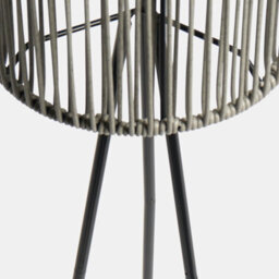 Ohs Rattan Solar Floor Lamp Cordless Outdoor Garden Light Auto Sensor - Grey - thumbnail 8