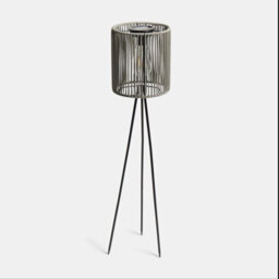 Ohs Rattan Solar Floor Lamp Cordless Outdoor Garden Light Auto Sensor - Grey - thumbnail 6