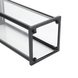 Living And Home E27 Glass Lantern Shade Outdoor Waterproof Metal Wall Light With Black Frame - thumbnail 7