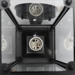 Living And Home E27 Glass Lantern Shade Outdoor Waterproof Metal Wall Light With Black Frame - thumbnail 5