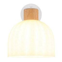 Luminosa Lighting Luminosa Swanson Dome Wall Lamp Matt White, Glass Opal Shades, E27 - thumbnail 4