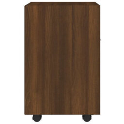 Berkfield Classic Side Cabinet With Wheels Brown Oak 33X38X60 Cm Engineered Wood - thumbnail 4