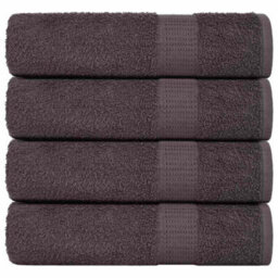 Berkfield Bath Towels 4 Pcs Anthracite 100X150 Cm 360 Gsm 100% Cotton - thumbnail 1