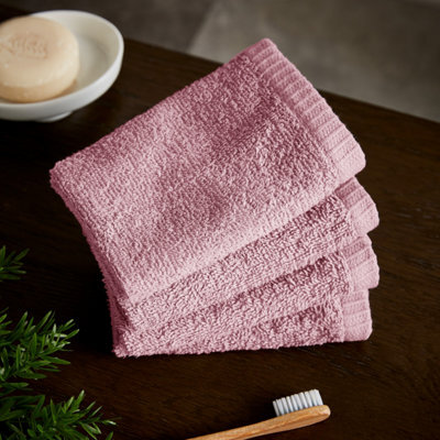 Catherine Lansfield Quick Dry Plain 30X30 Cm Face Cloth 4 Pack Pink - image 1