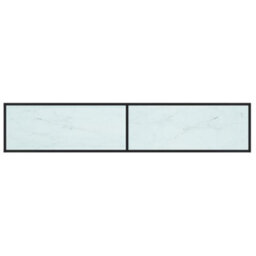 Berkfield Tv Cabinet White Marble 200X40X40.5 Cm Tempered Glass - thumbnail 5