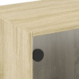 Berkfield Coffee Table With Glass Doors Sonoma Oak 68X50X42 Cm - thumbnail 9