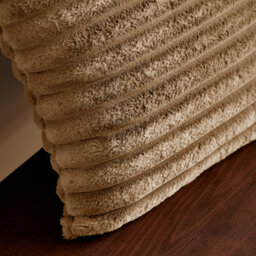 Catherine Lansfield Cosy Ribbed Faux Fur Soft Touch 45X45Cm Cushion Natural - thumbnail 2