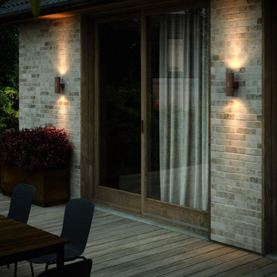 Nordlux Kyklop Outdoor Aluminium Wall Light Weatherproof Brown,mains - image 1