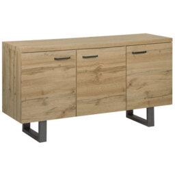 Beliani  Cabinet Timber Light Brown - thumbnail 1