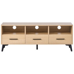 Wyld and Coco Lumahome Tv Stand, Light Brown Mdf, Modern Cable Management, W120 X D35 X H45Cm - thumbnail 1