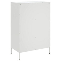 Berkfield Highboard White 68X39X101.5 Cm Steel - thumbnail 8