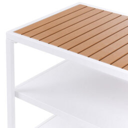 Beliani Outdoor Kitchen Island With Sink Avetrana Metal Brown/ White - thumbnail 7