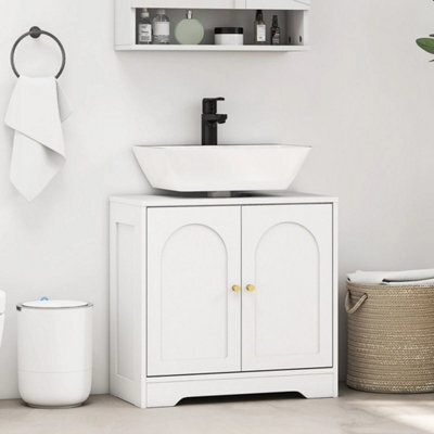 Under Sink Bathroom Cabinet With 2 Arch Doors And Adjustable Shelf - image 1