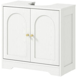 Under Sink Bathroom Cabinet With 2 Arch Doors And Adjustable Shelf - thumbnail 6