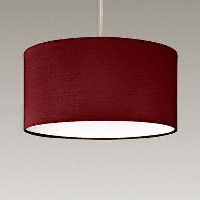 K Living Modern Drum Red Pendant Ceiling Light Shades With Diffuser - image 1