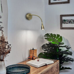 Long Life Lamps Company Led Indoor Bedside Reading Wall Light 2W 6000K Antique Brass H3143 - thumbnail 6