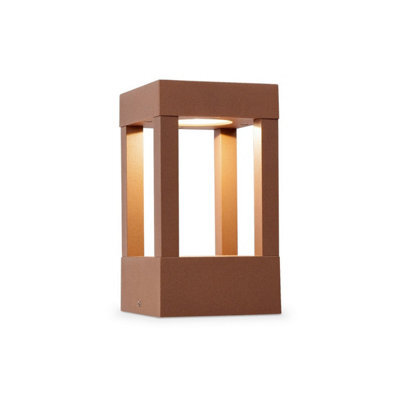 Luminosa Lighting Luminosa Agra 20Cm Outdoor Pedestal Light Brown 2700K Ip55