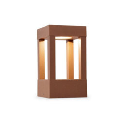 Luminosa Lighting Luminosa Agra 20Cm Outdoor Pedestal Light Brown 2700K Ip55
