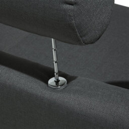 Wyld And Coco Curved Modular 7-Seater Sofa With Adjustable Headrests And Ottoman, Grey - thumbnail 7