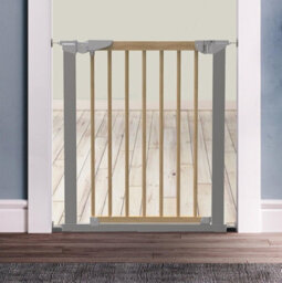 Safetots Beechwood And Metal Pressure Fit Safety Stair Gate, 109.7Cm - 117.1Cm, Safety Gate For Baby, Stylish Design - thumbnail 7