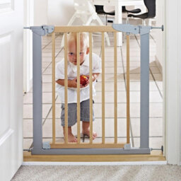 Safetots Beechwood And Metal Pressure Fit Safety Stair Gate, 109.7Cm - 117.1Cm, Safety Gate For Baby, Stylish Design - thumbnail 6