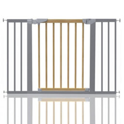 Safetots Beechwood And Metal Pressure Fit Safety Stair Gate, 109.7Cm - 117.1Cm, Safety Gate For Baby, Stylish Design - thumbnail 1
