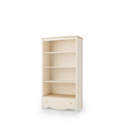 Arte Mia Mi-02 Bookcase 85Cm - Beige - 3 Shelves With Drawer Storage - thumbnail 1