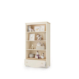 Arte Mia Mi-02 Bookcase 85Cm - Beige - 3 Shelves With Drawer Storage - thumbnail 3