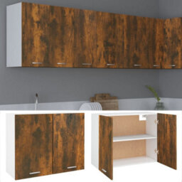 Vidaxl Hanging Cabinet Smoked Oak 80X31X60 Cm Engineered Wood - thumbnail 2