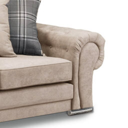 Furnishings For Less UK Milan Fabric 3 Piece Sofa Suite Mink Scatter Back 3 Seater And 2 Matching Armchairs -  3 1 1 - thumbnail 5