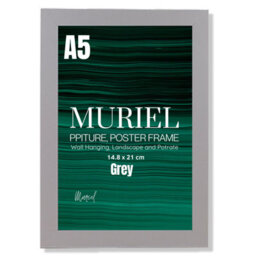 Grey Picture Frame Photo Frame Perspex Sheet For Wall Or Table, Landscape Portrait Orientation A5 (14.8 X 21 Cm) - thumbnail 1