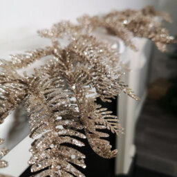Samuel Alexander 1.8M Light Champagne Glitter Fir Christmas Garland Decoration - thumbnail 3