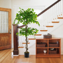 Costway 150 Cm Artificial Faux Ficus Tree Fake Greenery Potted Plant With 882 Leaves - thumbnail 5