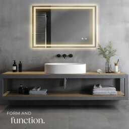 Tectake Led Bathroom Mirror Clara With Dimmable Backlight, 3 Colour Temps And Anti-Fog   60 X 80 Cm- Anthracite - thumbnail 7