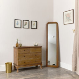 Melody Maison Tall Arched Wooden Stepped Frame Leaner Mirror 160Cm X 42Cm - thumbnail 5
